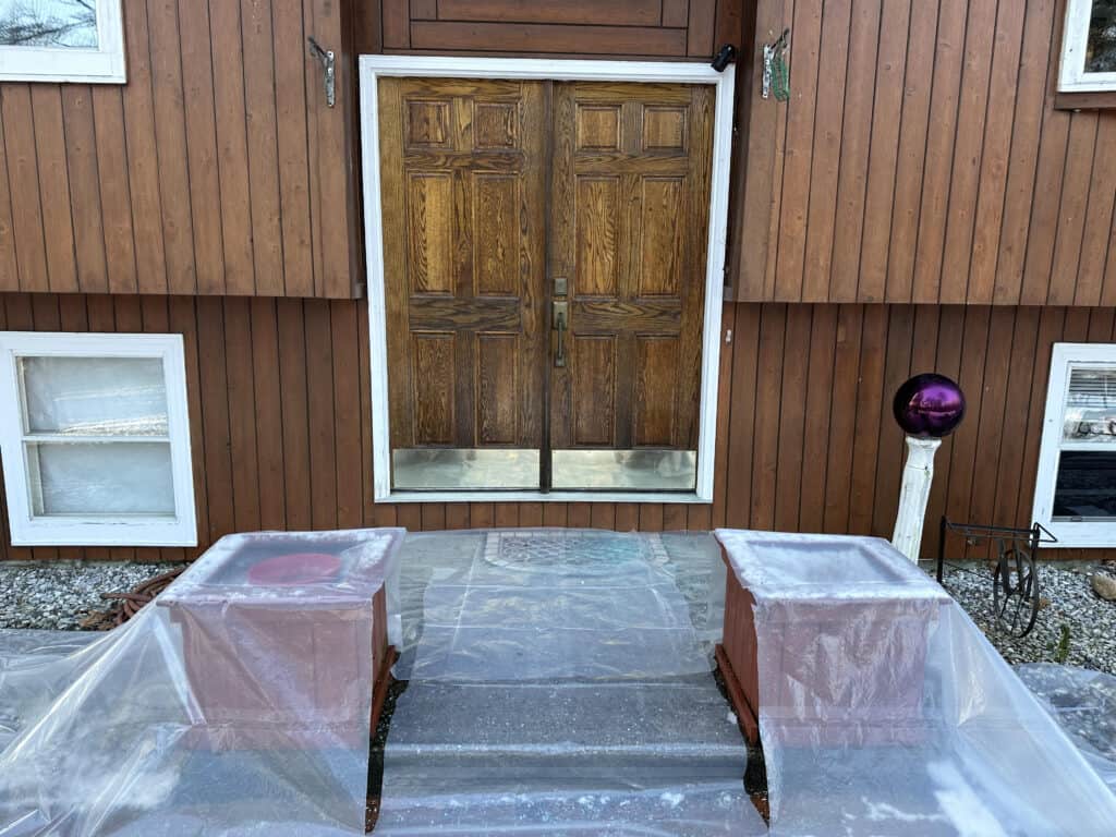 double entry door and storm door installation brimfield, ma