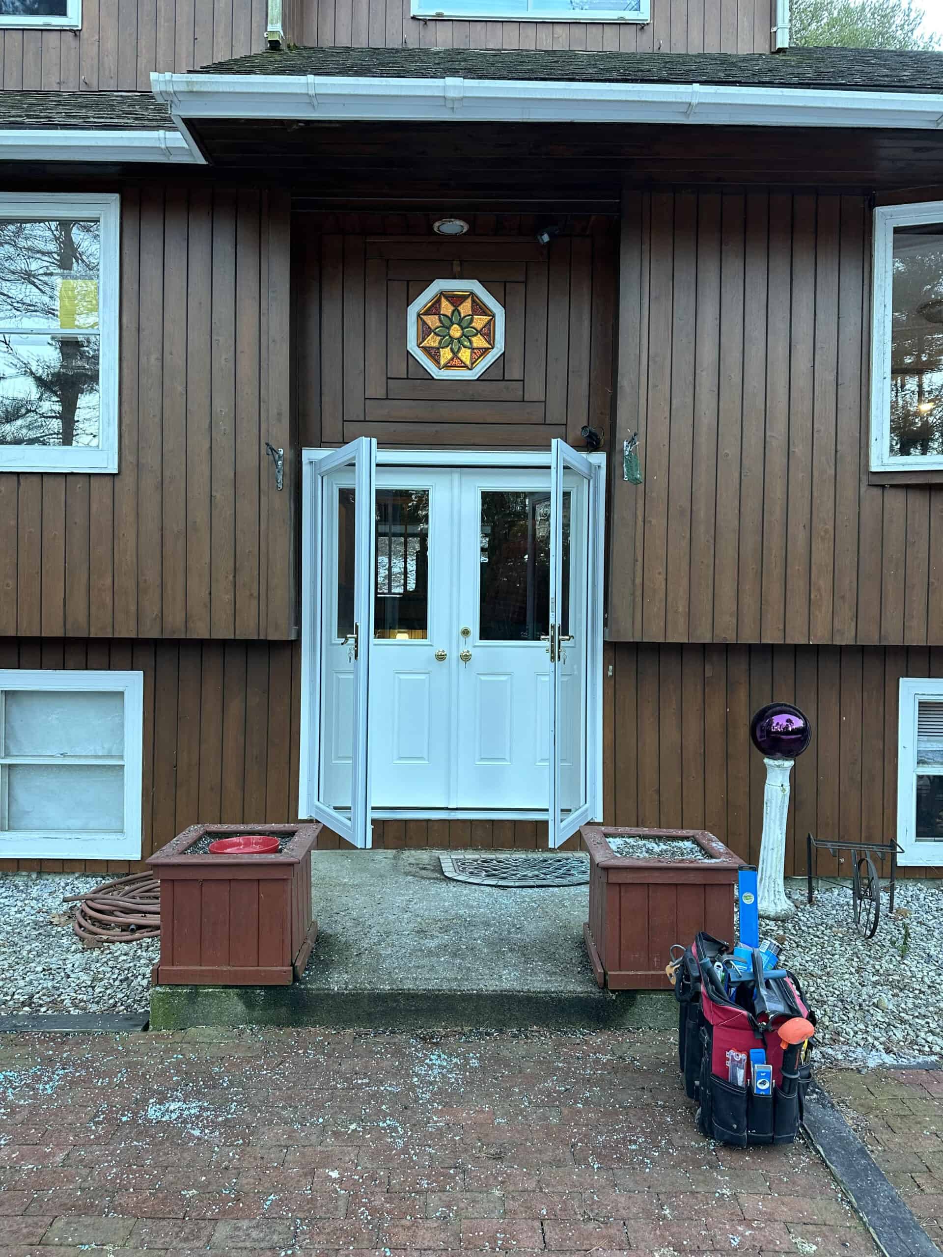 double entry door and storm door installation brimfield, ma2